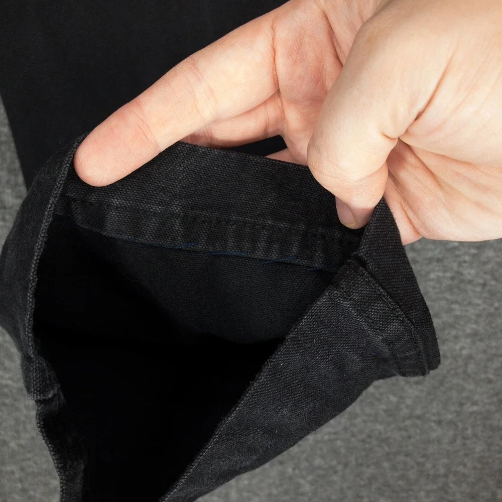 Vintage PCH Jeans Women's Size 32 L Black Cotton Denim High Rise Big Pockets